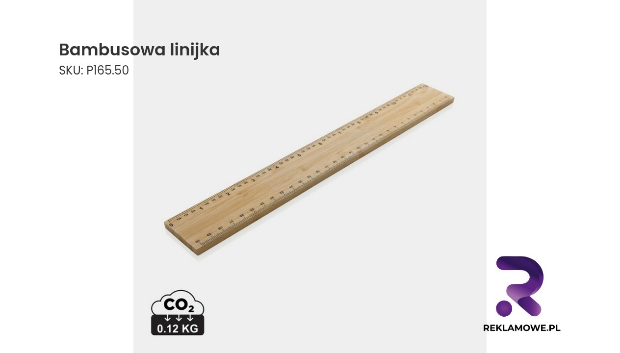 Ekologiczna linijka wykonana z bambusa
