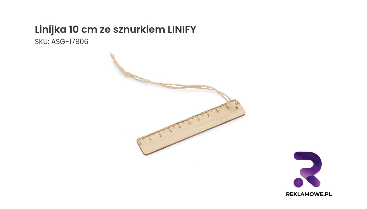 Linijka 10 cm ze sznurkiem LINIFY Linijka 10 cm ze sznurkiem marki LINIFY