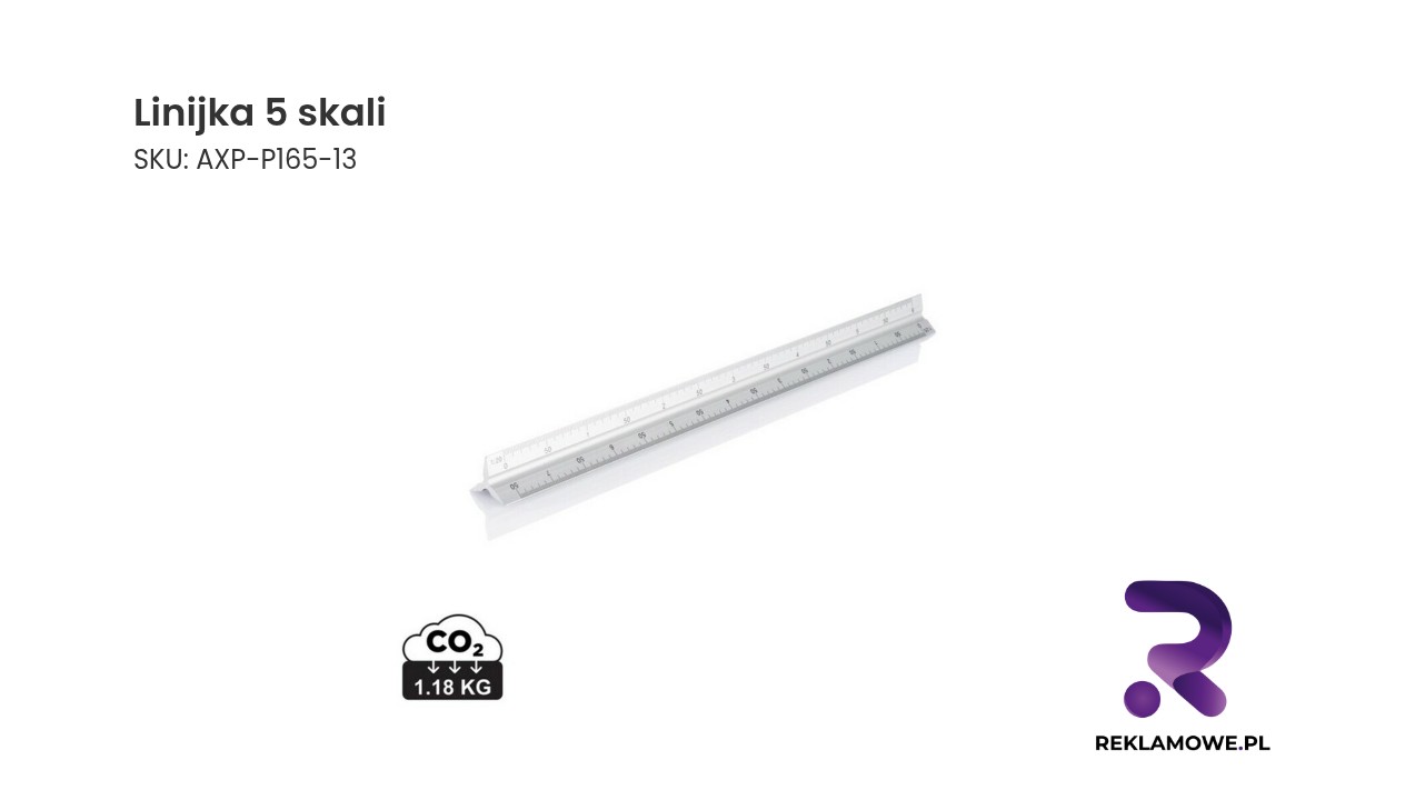 Zdjęcie przedstawiające linijkę z podziałką 5-skali