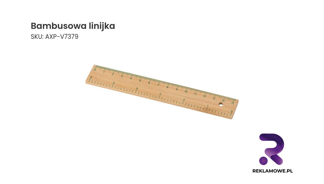Bambusowa linijka Bambusowa linijka – ekologiczna linijka drewniana do szkoły i biura