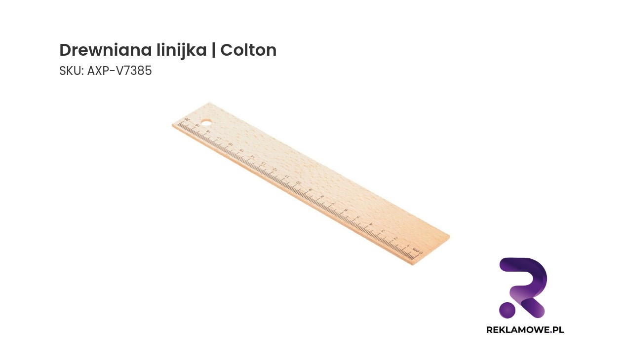 Polska, drewniana linijka marki Colton