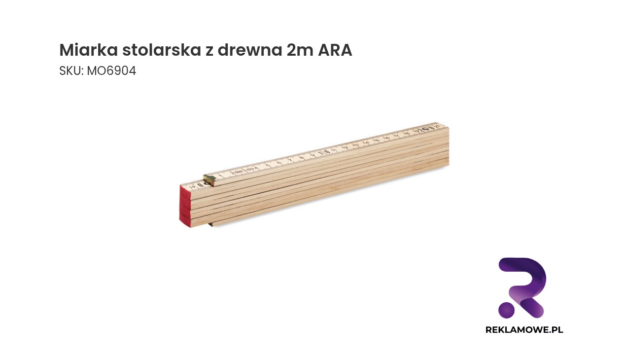 Miarka stolarska z drewna 2m ARA Miarka stolarska z drewna 2 m ARA – składana miara drewniana do prac stolarskich