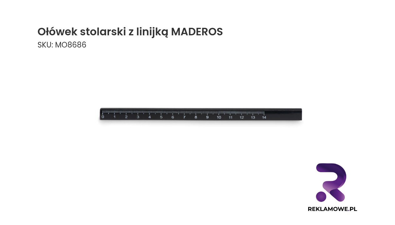 Ołówek stolarski z linijką MADEROS Ołówek stolarski z linijką MADEROS – zdjęcie produktu